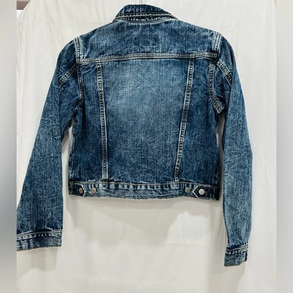 NEW Gymboree‎ Girl's XL Short Dark Wash Button Up Classic Cotton Jean Jacket